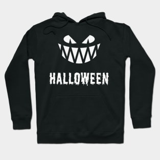 Halloween Fright & Lettering (Jack O’Lantern / Smile / Teeth / White) Hoodie